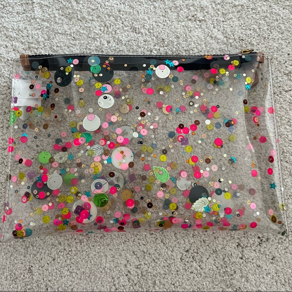 J. Crew Clear Sequin Clutch